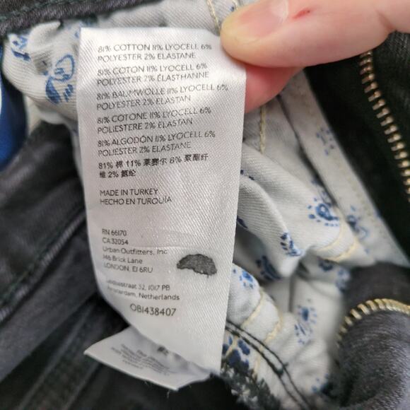 Pilcro Jeans The Demilune Boot Womens 28 Black Stretch Denim Anthropologie 28x29 - Picture 4 of 10